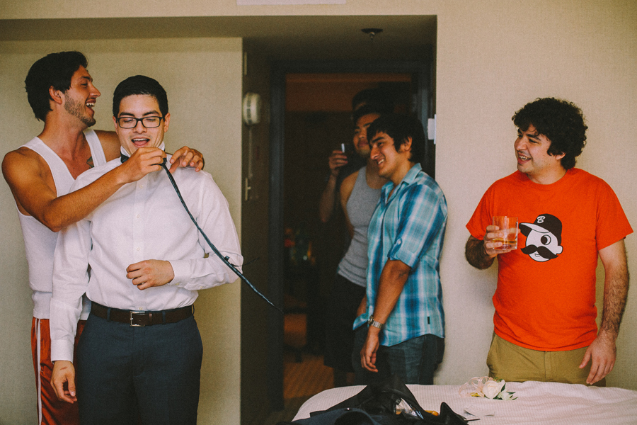 groom getting ready