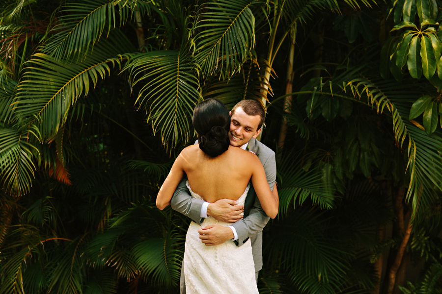 bride and groom first look