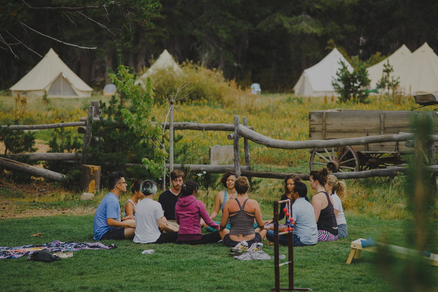 yoga session wedding day